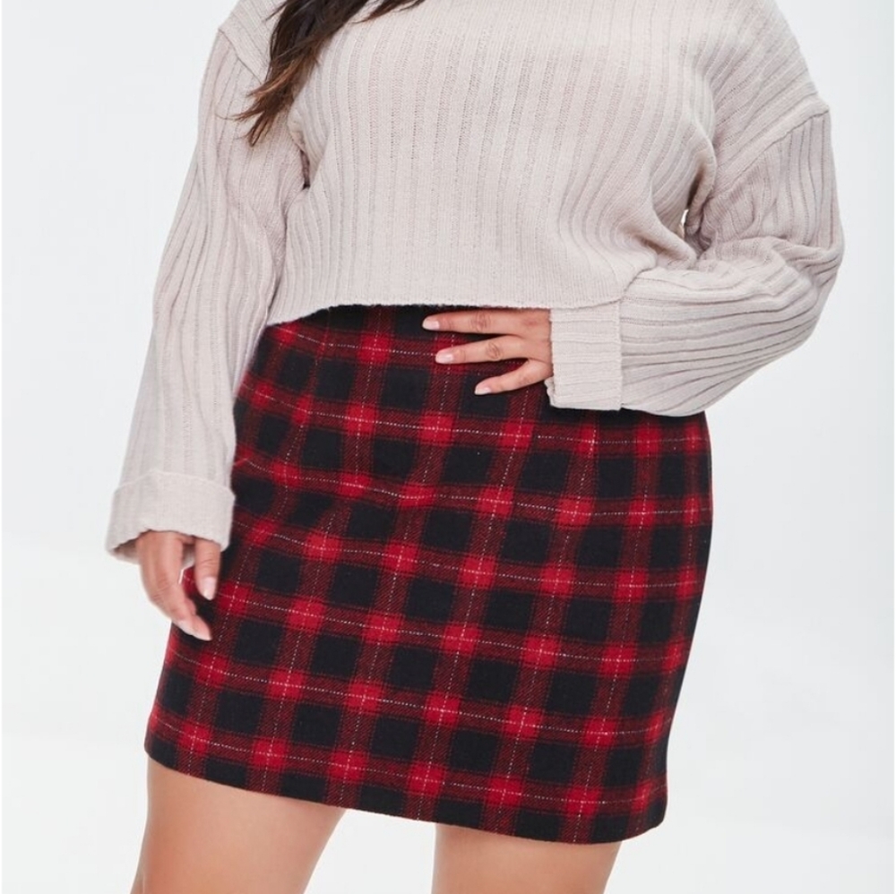 plaid mini skirt brand new with tags